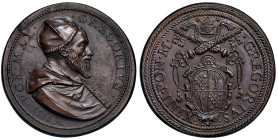 Gregorio XIV (1590-1591) Medaglia coniata 1591 Commemorazione di Gregorio XIV - Opus: Niccolò De Bonis (D/) e Lorenzo Fragni (R/), Modesti CNORP IV, 9...