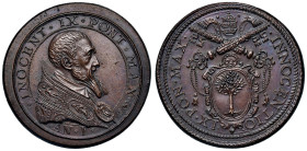 Innocenzo IX (1591) Medaglia coniata An. I Commemorazione di Innocenzo IX - Niccolò De Bonis (D/) e Lorenzo Fragni (R/), Modesti CNORP IV, 938 AE (g 2...