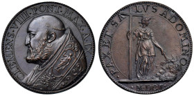Clemente VIII (1592-1605) Medaglia coniata 1601 An. IX Trattato di Lione sulla controversia per il Marchese di Saluzzo - Opus: Giorgio Rancetti, Modes...