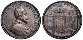 Alessandro VII (1655-1667) Medaglia annuale coniata (1655) An. II Arrivo a Roma della regina Cristina di Svezia - Opus: Alberto Hamerani, Miselli 539 ...