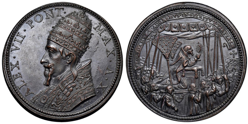 Alessandro VII (1655-1667) Medaglia annuale coniata (1664) An. X Processione del...