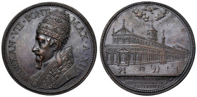 Alessandro VII (1655-1667) Medaglia coniata (1666) An. XII Ospedale di Santo Spirito - Opus: Gaspare Morone, Miselli 634 AE (g 39,56 - Ø 41,66 mm) R R...