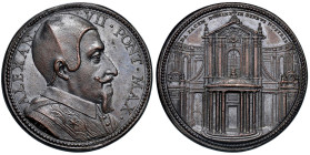 Alessandro VII (1655-1667) Medaglia coniata senza data e anno Chiesa di S. Maria della Pace - Opus: Gaspare Morone, Miselli 665 AE (g 38,57 - Ø 38,02 ...