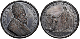 Clemente X (1670-1676) Medaglia annuale coniata (1670) An. I Consegna delle chiavi dei Cieli a San Pietro - Opus: Alberto Hamerani, Miselli II, 4 AE (...