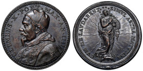 Clemente X (1670-1676) Medaglia annuale coniata 1673 An. IV Consuetudine del Papa di pregare l'Immacolata Concezione - Opus: Girolamo Lucenti (D/) e G...