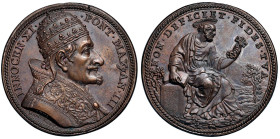 Innocenzo XI (1676-1689) Medaglia annuale coniata (1679) An. III Pace di Nimega - Opus: Giovanni Hamerani, Miselli II, 111a AE (g 18,52 - Ø 34,25 mm) ...