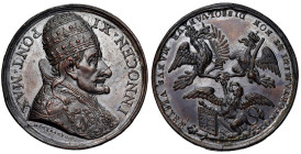 Innocenzo XI (1676-1689) Medaglia straordinaria coniata 1687 Incitamento agli alleati a proseguire la guerra contro i Turchi - Opus: Giovanni Hamerani...