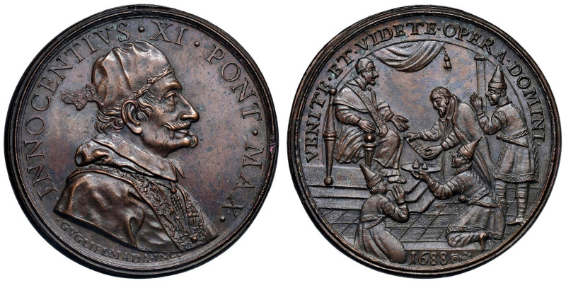 Innocenzo XI (1676-1689) Medaglia straordinaria coniata 1688 Ricevimento degli a...