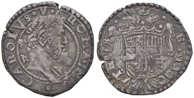 NAPOLI Carlo V d'Asburgo (1516-1554) Tarì - Magl. 46/4 AG (g 6,16) R

Status: BB