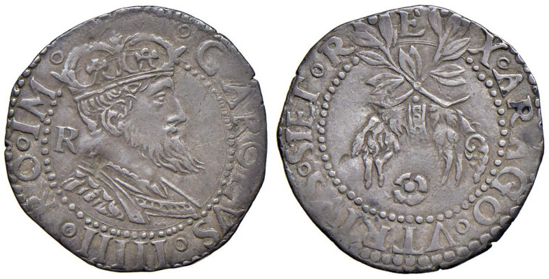 NAPOLI Carlo V d'Asburgo (1516-1554) Carlino - Magl. 60 AG (g 3,05) R

Status:...