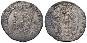 NAPOLI Filippo II d'Asburgo (1554-1598) Tarì - Magl. 43/1 AG (g 6,02) R Esemplare di grande qualità per la tipologia, dai rilievi praticamente privi d...