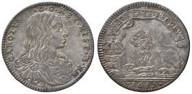 NAPOLI Carlo II d'Asburgo (1674-1700) Carlino 1685 - Nomisma 69 AG (g 2,83) Bellissima patina.

Status: SPL-FDC