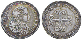 NAPOLI Carlo II d'Asburgo (1674-1700) 8 Grana 1690 - Nomisma 98 AG (g 2,05) R

Status: BB/BB+