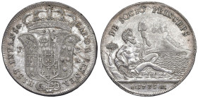 NAPOLI Carlo di Borbone (1734-1759) Piastra da 120 grana 1735 - Nomisma 236 AG (g 25,40) R T/liscio.

Status: BB-SPL