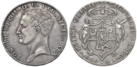NAPOLI Giuseppe Napoleone (1806-1808) Piastra da 120 grana 1808 - Nomisma 684 AG (g 27,46) R

Status: BB-SPL
