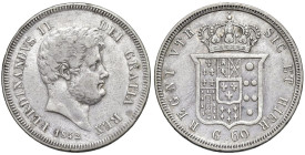 NAPOLI Ferdinando II di Borbone (1830-1859) Mezza piastra da 60 grana 1842 - Nomisma 990 AG (g 13,69) RR

Status: BB/BB+