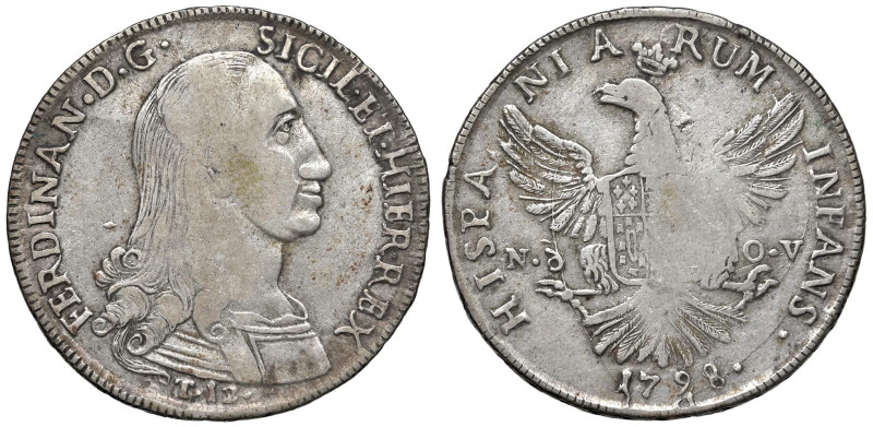 PALERMO Ferdinando III di Borbone (1759-1816) 12 Tarì 1798 - Gig. 18a AG (g 27,1...