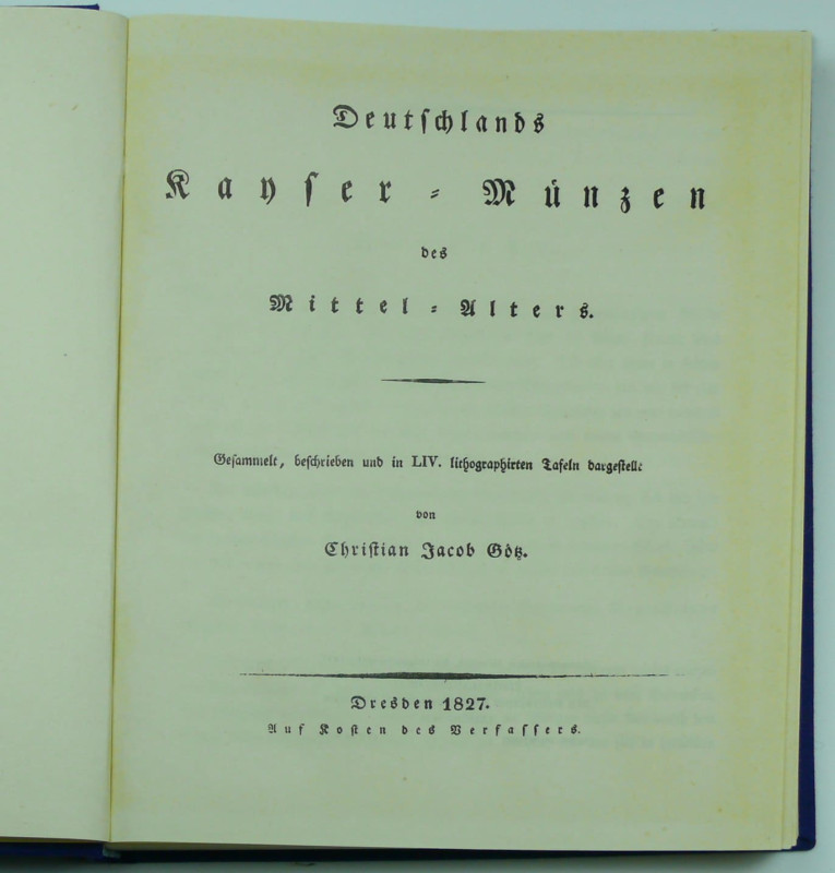 Deutschlands ranser-münzen des mittel-ulters, C.J.Cob, réimpression (1827)
Ouvr...