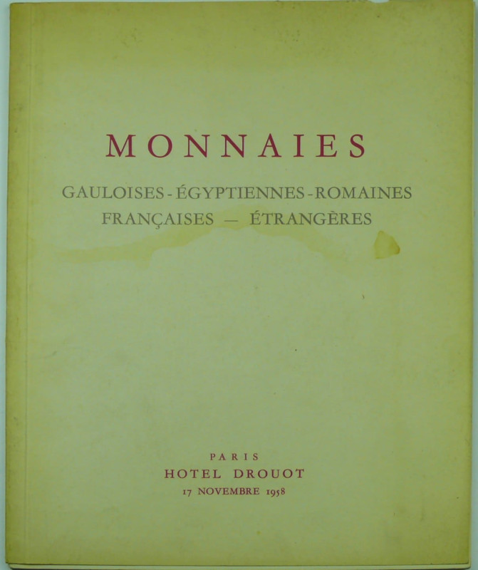 Catalogue de vente, Collection d'un amateur, monnaies gauloises, monnaies d'or, ...