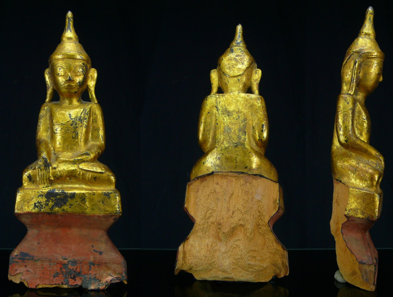 Laos - Boudha en bois doré - 18ème / 19ème siècle
Boudha en bois de palmier scu...