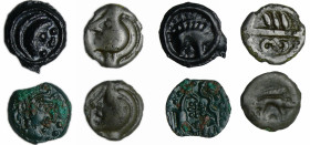 France - Lot de 4 potins et bronze céltique
TTB à SUP
 Br ; -- ; --