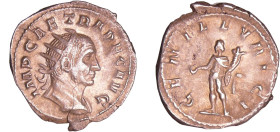 Trajan Dèce - Antoninien (251, Rome) - Le Génie
A/ IMP CAE TRA DEC AVG radié et drapé à droite. 
R/ GEN ILLYRICI. Le Génie debout à gauche, tenant u...