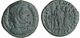 Vétranion - Maiorina (350, Siscia)
A/ D N VETRANIO P F AVG A|*. Buste lauré, drapé et cuirassé à droite. 
R/ HOC SIG-NO VICTOR ERIS - A|- // .ΓSIS. ...
