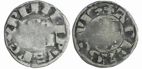 France - Philippe II Auguste (1180-1223) - Denier d'Arras - 2ème type
A/ PHILIPVS REX dans le champ FRA OCN sur deux lignes. 
R/ + ARRAS CIVIS. Croi...