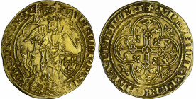 France - Philippe VI (1328-1350) - Ange d'or, Copie 19/20ème
A/ PHILIPVS D' GRA FRAC REX. L'archange Saint Michel couronné, debout sous un baldaquin ...
