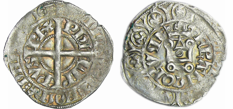 France - Philippe VI (1328-1350) - Gros à la couronne 4ème émission (6 avril 134...