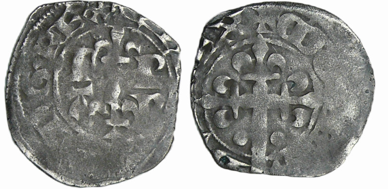 France - Philippe VI (1328-1350) - Double tournois - 1er type - 2ème émission (3...