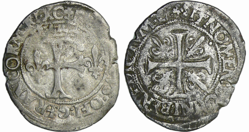 France - François 1er (1515-1547) - Blanc franciscus - Angers
A/+ FRANCISCVS GR...