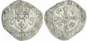 France - Henri II (1547-1559) - Douzain aux croissants - 1550 3 (Grenoble)
A/ HENRICVS 2 DEI G FRANCOR REX. Ecu de France accosté de deux croissants ...