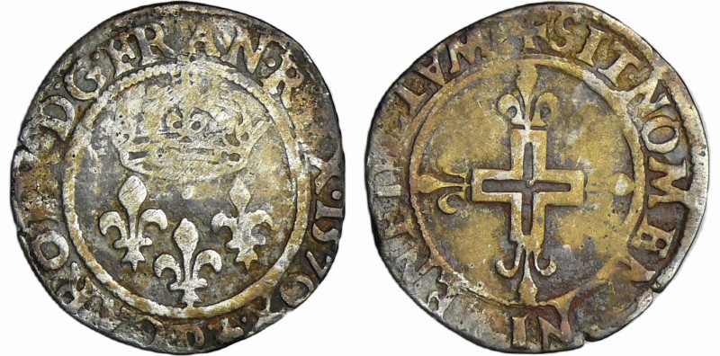 France - Charles IX (1560-1574) - Double sol parisis - 1570 D (Lyon)
A/ CARO IX...