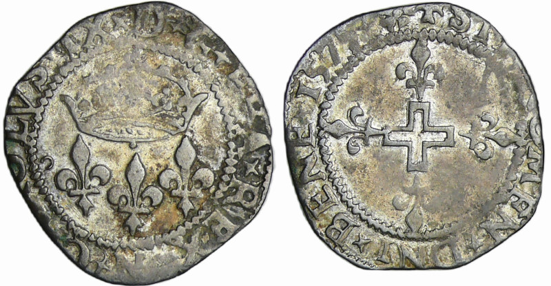 France - Charles IX (1560-1574) - Double sol parisis - 1575 N (Montpellier)
A/ ...