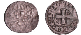 France - Bretagne - Jean III Le Bon - Denier (Evran)
Jean III (1312-1341). A/+ I DVX BITANIE Ecu triangulaire de Dreux au franc quartier de Bretagne,...