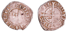 France - Bretagne - Jean IV - Demi-gros
Jean IV de Montfort (1345-1399). A/ + IOhES DVX BRI. Croix coupant la légende et cantonnée aux 1, 3, et 4 de ...