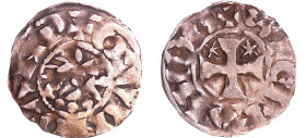 France - Bretagne - Comté de Penthièvre - Etienne Ier - Denier (Guingamp)
Etienne Ier (1093-1138). A/ + GVINGAMP. Tête à droite. 
R/ + STEPHAN COM. ...