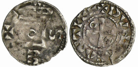 France - Orléanais - Vicomté de Châteaudun - Thibaut IV - Denier à la tête dégénérée
Thibaut IV Le Grand (1102-1151). A/ Tête dégénérée entre une cro...