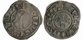 France - Nivernais - Comté de Nevers - Gui Ier - Denier
Gui 1er (1168-1175) A/ COMES GVDONI. Faucille, astre et croissant. 
R/ + NIVERNIS CIVIT. Cro...