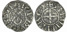France - Bourbonnais - Prieuré de Souvigny - Denier
A/ SCS MAIOLVS. Buste de Saint Mayeul tenant une crosse à droite. 
R/ + SILVINIACO. Croix non ca...