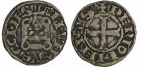 France - Auvergne - Comté de Riom - Alphonse de Poitiers - Denier
Alphonse de Poitiers (1241-1271). A/ ALFVNSVS COMES. Châtel à fronton crénelé coupa...