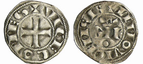 France - Limousin - Vicomté de Limoges - Denier
A/ + VICECOMES. Croix. 
R/ + LEMOVICENSIS. Dans le champ, SM initiales de Sanctus Martialis sous un ...