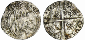 France - Aquitaine - Edouard le Prince Noir - Hardi
Edouard le Prince Noir (1362-1372). A/ ED’. PO GnS REG AGIE B. Buste de face du prince, tenant un...