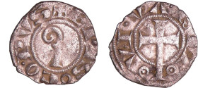 France - Languedoc - Evêché de Viviers - Obole (1260-1280)
A/ + EPISCOPVS Crosse.
R/ VIVAREII Croix longue.
TB+
Bd.764 (5f)-SCMF.4680 (120€)-Dup.1...