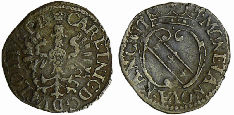 France - Lorraine - Duché de Lorraine - Charles et Nicole - Demi-gros 1625 (Nanc...