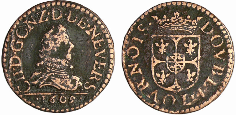 France - Champagne - Comté de Rethel - Charles de Gonzague - Double tournois 160...