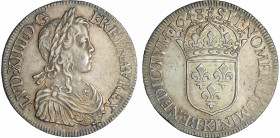 France - Louis XIV (1643-1715) - Ecu à la mèche longue - 1648 K (Bordeaux)
SUP
L4L.163-Ga.202
 Ar ; 27.07 gr ; 39 mm
Variété non référencée dans l...