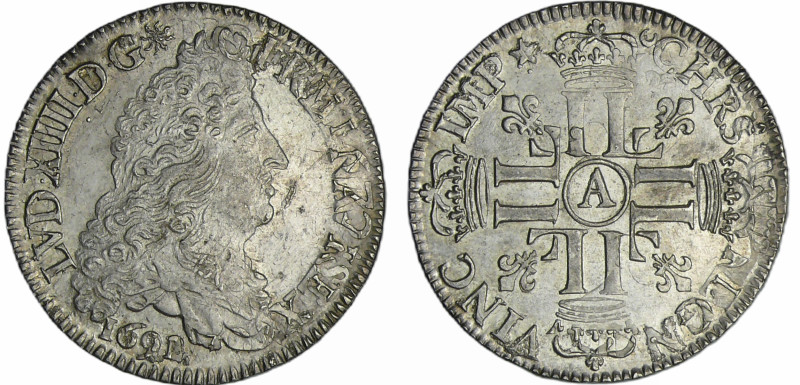 France - Louis XIV (1643-1715) - ½ écu aux 8 L, 1er type - 1692 A (Paris)
SUP
...