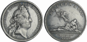 France - Médaille de Louis XIV - Prise de Cassano 1705
Revers : DE GERMANIS 1705
SUP
 Etain ; 34.11 gr ; 41 mm